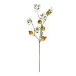 GloboStar® Artificial Garden YELLOW POMEGRANATE  FRUIT BRANCH 21445 Τεχνητό Διακοσμητικό Κίτρινη Κλαδί Ροδιά Y85cm - Image 2