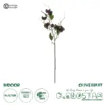 GloboStar® Artificial Garden OLIVE FRUIT BRANCH 21449 Τεχνητό Διακοσμητικό Κλαδί Ελίας Y70cm