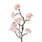 GloboStar® Artificial Garden PINK CHERRY BLOSSOM BRANCH 21454 Τεχνητό Διακοσμητικό Κλαδί Ροζ Κερασίας Y67cm - Image 3
