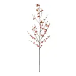 GloboStar® Artificial Garden RED CHERRY BLOSSOM BRANCH 21455 Τεχνητό Διακοσμητικό Κλαδί Κόκκινης Κερασίας Y110cm - Image 2