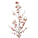 GloboStar® Artificial Garden RED CHERRY BLOSSOM BRANCH 21455 Τεχνητό Διακοσμητικό Κλαδί Κόκκινης Κερασίας Y110cm - Image 3