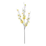 GloboStar® Artificial Garden YELLOW JUNGLE GERANIUM BLOSSOM BRANCH 21460 Τεχνητό Διακοσμητικό Κλαδί Κίτρινο Γεράνι Y95cm - Image 2