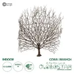 GloboStar® Artificial Garden BROWN CORAL BRANCH 21467 Τεχνητό Διακοσμητικό Κλαδί Καφέ Koράλι Y49cm
