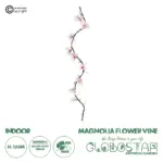 GloboStar® Artificial Garden MAGNOLIA FLOWER VINE 21470 Τεχνητό Διακοσμητικό Κλαδί Μανόλιας Y185cm
