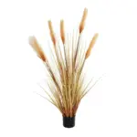 GloboStar® Artificial Garden PAMPAS GRASS 21476 Τεχνητό Διακοσμητικό Φυτό Μπεζ Πάμπας Μ90 x Π40 x Υ150cm - Image 2