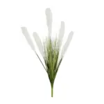 GloboStar® Artificial Garden WHITE PAMPAS GRASS BRANCH 21485 Τεχνητό Διακοσμητικό Κλαδί Λευκό Πάμπας Y88cm - Image 2