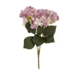 GloboStar® Artificial Garden PURPLE ORTENSIA GRASS BRANCH 21487 Τεχνητό Διακοσμητικό Κλαδί Μωβ Ορτανσίας Y43cm - Image 2