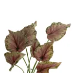 GloboStar® Artificial Garden BEGONIA LEAVES ROOTED 21490 Τεχνητό Διακοσμητικό Φυτό Πολύχρωμη Βιγόνια Μ25 x Π14 x Υ35cm - Image 3