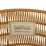GloboStar® Artificial Garden COCOA 21495 Διακοσμητικό Πλεκτό Καλάθι - Κασπώ Γλάστρα - Flower Pot Μπεζ Φ30cm x Υ40cm - Image 6