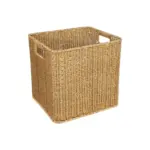 GloboStar® Artificial Garden CAVES 21496 Διακοσμητικό Πλεκτό Καλάθι - Κασπώ Γλάστρα - Flower Pot Μπεζ Μ32 x Π28 x Υ30cm - Image 2