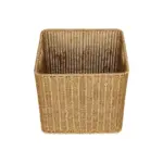 GloboStar® Artificial Garden CAVES 21496 Διακοσμητικό Πλεκτό Καλάθι - Κασπώ Γλάστρα - Flower Pot Μπεζ Μ32 x Π28 x Υ30cm - Image 3