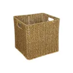 GloboStar® Artificial Garden SIENA 21497 Διακοσμητικό Πλεκτό Καλάθι - Κασπώ Γλάστρα - Flower Pot Μπεζ Μ32 x Π28 x Υ30cm - Image 2