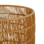 GloboStar® Artificial Garden DAKOTA 21498 Διακοσμητικό Πλεκτό Καλάθι - Κασπώ Γλάστρα - Flower Pot Μπεζ Φ33cm x Υ33cm - Image 5