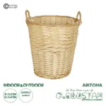 GloboStar® Artificial Garden ARIZONA 21504 Διακοσμητικό Πλεκτό Καλάθι - Κασπώ Γλάστρα - Flower Pot Μπεζ Φ42 x Υ42cm