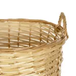 GloboStar® Artificial Garden ARIZONA 21504 Διακοσμητικό Πλεκτό Καλάθι - Κασπώ Γλάστρα - Flower Pot Μπεζ Φ42 x Υ42cm - Image 5