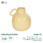 GloboStar® Artificial Garden SCHEELITE 21508 Διακοσμητικό Κεραμικό Βάζo Μπέζ Φ11 x Υ12 cm