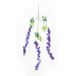 GloboStar® Artificial Garden VIOLET WISTERIA FLOWER BRANCH 21509 Σετ 12 Τεχνητά Διακοσμητικά κλαδιά Βιστέριας Βιολετί Φ45 x Υ120cm - Image 3