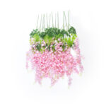 GloboStar® Artificial Garden PALE PINK WISTERIA FLOWER BRANCH 21511 Σετ 12 Τεχνητά Διακοσμητικά κλαδιά Βιστέριας Απαλό Ροζ Φ45 x Υ120cm - Image 2