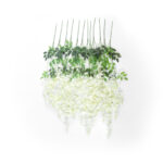 GloboStar® Artificial Garden WHITE WISTERIA FLOWER BRANCH 21513 Σετ 12 Τεχνητά Διακοσμητικά κλαδιά Βιστέριας Λευκό Φ45 x Υ120cm - Image 2