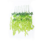 GloboStar® Artificial Garden GREEN WISTERIA FLOWER BRANCH 21514 Σετ 12 Τεχνητά Διακοσμητικά κλαδιά Βιστέριας Πράσινο Φ45 x Υ120cm - Image 2