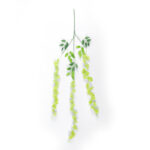 GloboStar® Artificial Garden GREEN WISTERIA FLOWER BRANCH 21514 Σετ 12 Τεχνητά Διακοσμητικά κλαδιά Βιστέριας Πράσινο Φ45 x Υ120cm - Image 3