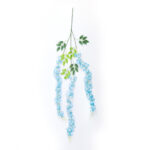 GloboStar® Artificial Garden BLUE WISTERIA FLOWER BRANCH 21515 Σετ 12 Τεχνητά Διακοσμητικά κλαδιά Βιστέριας Μπλέ Φ45 x Υ120cm - Image 3
