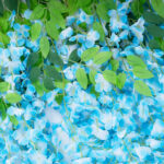 GloboStar® Artificial Garden BLUE WISTERIA FLOWER BRANCH 21515 Σετ 12 Τεχνητά Διακοσμητικά κλαδιά Βιστέριας Μπλέ Φ45 x Υ120cm - Image 4