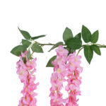 GloboStar® Artificial Garden PINK WISTERIA FLOWER BRANCH 21518 Τεχνητό Διακοσμητικό κλαδί Βιστέρια Ροζ Φ45 x Υ164cm - Image 3