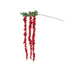GloboStar® Artificial Garden RED WISTERIA FLOWER BRANCH 21519 Τεχνητό Διακοσμητικό κλαδί Βιστέρια Κόκκινο Φ45 x Υ164cm - Image 4