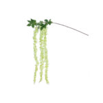 GloboStar® Artificial Garden GREEN WISTERIA FLOWER BRANCH 21520 Τεχνητό Διακοσμητικό κλαδί Βιστέρια Πράσινο Φ45 x Υ164cm - Image 2