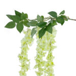 GloboStar® Artificial Garden GREEN WISTERIA FLOWER BRANCH 21520 Τεχνητό Διακοσμητικό κλαδί Βιστέρια Πράσινο Φ45 x Υ164cm - Image 3