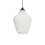 GLOBOSTAR® SKLO 206-0023 Μοντέρνο Κρεμαστό Φωτιστικό Οροφής με Ντουί 1 x E27 AC 220-240V IP20 - Λευκό - Μ22 x Π22 x Υ31cm - Image 2