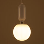 GLOBOSTAR® MAVERICK 00944 Μοντέρνο Κρεμαστό Φωτιστικό Οροφής με Ντουί 1 x E27 AC 220-240V IP20 - Λευκό - Μ15 x Π15 x Υ33cm - Image 3