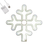 GloboStar® 78581 Φωτιστικό Ταμπέλα Φωτεινή Επιγραφή NEON LED Σήμανσης SNOWFLAKE 5W με Καλώδιο Τροφοδοσίας USB - Μπαταρίας 3xAAA (Δεν Περιλαμβάνονται) - Ψυχρό Λευκό 6000K - Image 2