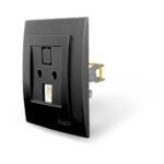 Geyer Μαύρη ματ πρίζα δικτύου CAT5