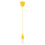 GLOBOSTAR® CABLITO 61555 Μοντέρνο Κρεμαστό Φωτιστικό Οροφής με Ντουί 1 x E27 AC 220-240V IP20 - Κίτρινο - Μ4 x Π4 x Υ110cm - Image 2