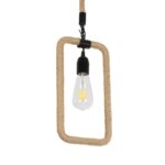GLOBOSTAR® MALVERN 999-0234 Vintage Κρεμαστό Φωτιστικό Οροφής με Ντουί 1 x E27 AC 220-240V IP20 - Μαύρο & Μπεζ - Μ18.5 x Π4 x Υ41.5cm