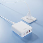 XO L133(EU) 75W GaN 3A+3C Desktop Fast Charger with 1.5M Power Cord - Image 5