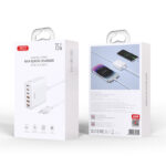 XO L133(EU) 75W GaN 3A+3C Desktop Fast Charger with 1.5M Power Cord - Image 4