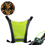 GloboStar® 79069 Γιλέκο Ασφαλείας Φωσφοριζέ Αντανακλαστικό για Ποδηλάτες & Runners με Φωτεινή Σήμανση LED - Ενσωματωμένη Μπαταρία 650mAh DC 5V Επαναφορτιζόμενο με Καλώδιο Τροφοδοσίας USB & Ασύρματο Χειριστήριο - Λαχανί Φωσφοριζέ & Μαύρο Αδιάβροχο IP65 - Image 2