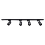 GLOBOSTAR® LEO 60356 Μοντέρνο Φωτιστικό Οροφής με Ντουί 4 x GU10 AC 220-240V IP20 - Μαύρο - Μ100 x Π6 x Υ20cm - Image 2