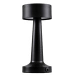 GloboStar® BELLA 76503 Επαναφορτιζόμενο Επιτραπέζιο Φωτιστικό Πορτατίφ LED 1.5W 105lm 120° DC 5V IP44 Θερμό Λευκό 2700K Dimmable Μαύρο Αλουμίνιο - Μ9 x Π9 x Υ21cm - 2 Xρόνια Εγγύηση - Image 2