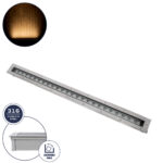 GloboStar® UNDERGROUND-PASSAGGIO 90196 Χωνευτό Φωτιστικό Wall Washer Δαπέδου LED 24W 2160lm 10° DC 24V Αδιάβροχο IP68 με Ρυθμιζόμενη Γωνία Φωτισμού L108 x W9 x H7.5cm Θερμό Λευκό 2700K - Ανοξείδωτο Ατσάλι - 3 Years Warranty - Image 2