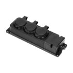 Redpoint 13166 ΠΟΛΥΠΡΙΖΟ ΣΤΕΓΑΝΟ ΧΩΡΙΣ ΚΑΛΩΔΙΟ 3 ΘΕΣΕΩΝ IP44 ΜΑΥΡΟ ORNO - Image 3