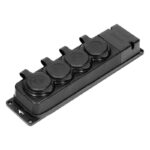 Redpoint 13167 ΠΟΛΥΠΡΙΖΟ ΣΤΕΓΑΝΟ ΧΩΡΙΣ ΚΑΛΩΔΙΟ 4 ΘΕΣΕΩΝ IP44 ΜΑΥΡΟ ORNO - Image 4