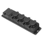 Redpoint 13167 ΠΟΛΥΠΡΙΖΟ ΣΤΕΓΑΝΟ ΧΩΡΙΣ ΚΑΛΩΔΙΟ 4 ΘΕΣΕΩΝ IP44 ΜΑΥΡΟ ORNO - Image 5