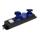 Redpoint 13192 (13296) ΠΟΛΥΠΡΙΖΟ ΣΤΕΓΑΝΟ 3 ΘΕΣΕΩΝ ΜΕ ΔΙΑΚΟΠΤΗ + 5 ΜΕΤΡΑ ΚΑΛΩΔΙΟ H05RR-F 3G1.5 ΜΑΥΡΟ IP44 ORNO - Image 4