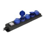 Redpoint 13159 (13298) ΠΟΛΥΠΡΙΖΟ ΣΤΕΓΑΝΟ 5 ΘΕΣΕΩΝ ΜΕ ΔΙΑΚΟΠΤΗ + 5 ΜΕΤΡΑ ΚΑΛΩΔΙΟ H05RR-F 3G1.5 ΜΑΥΡΟ IP44 ORNO - Image 4