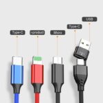 Redpoint ΚΑΛΩΔΙΟ USB 6 ΣΕ 1 (A&C ΣΕ MICRO, C, LIGHTNING) 1,5m (ΠΡΟΕΛΕΥΣΗ ΚΙΝΑ) - Image 4