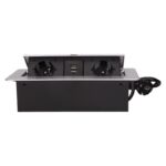 Redpoint 9035/G ΑΣΗΜΙ ΠΟΛΥΠΡΙΖΟ ΓΡΑΦΕΙΟΥ ΧΩΝ. ΜΕ ΚΑΠΑΚΙ 2 ΣΟΥΚΟ ΜΕ 1USB-A+1USB-C+ΚΑΛΩΔΙΟ 1,5m+ΦΙΣ ORNO - Image 3